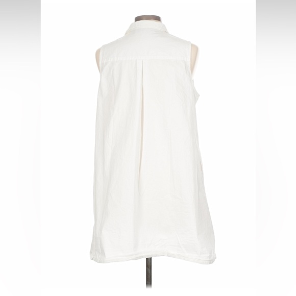 Tuckernuck Charlie White Collared Sleeveless Shirt Dress Size L - Picture 3 of 7